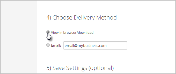 Method of delivery to export - Keap (Infusionsoft)