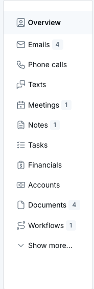 Redesigned Contact Menu