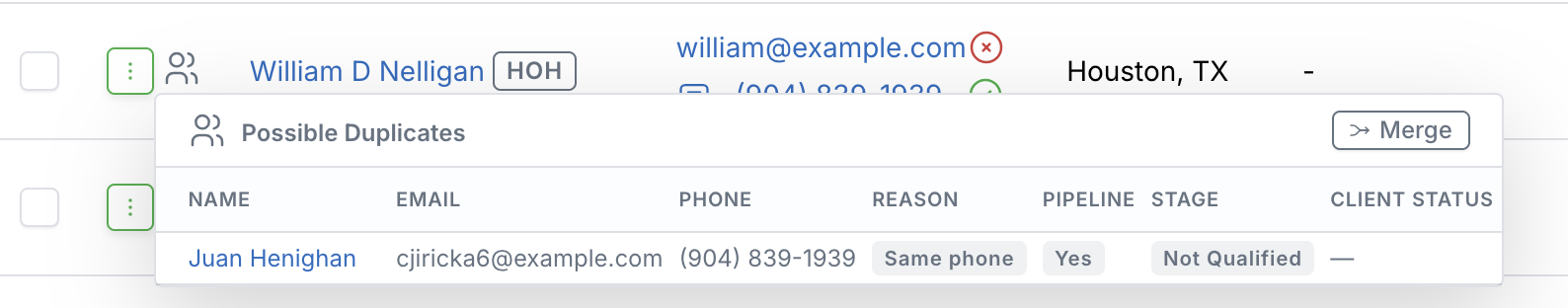 Possible duplicate hover card in the Sales Pipeline