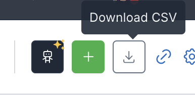 Download CSV icon in the Appointments header with its tooltip