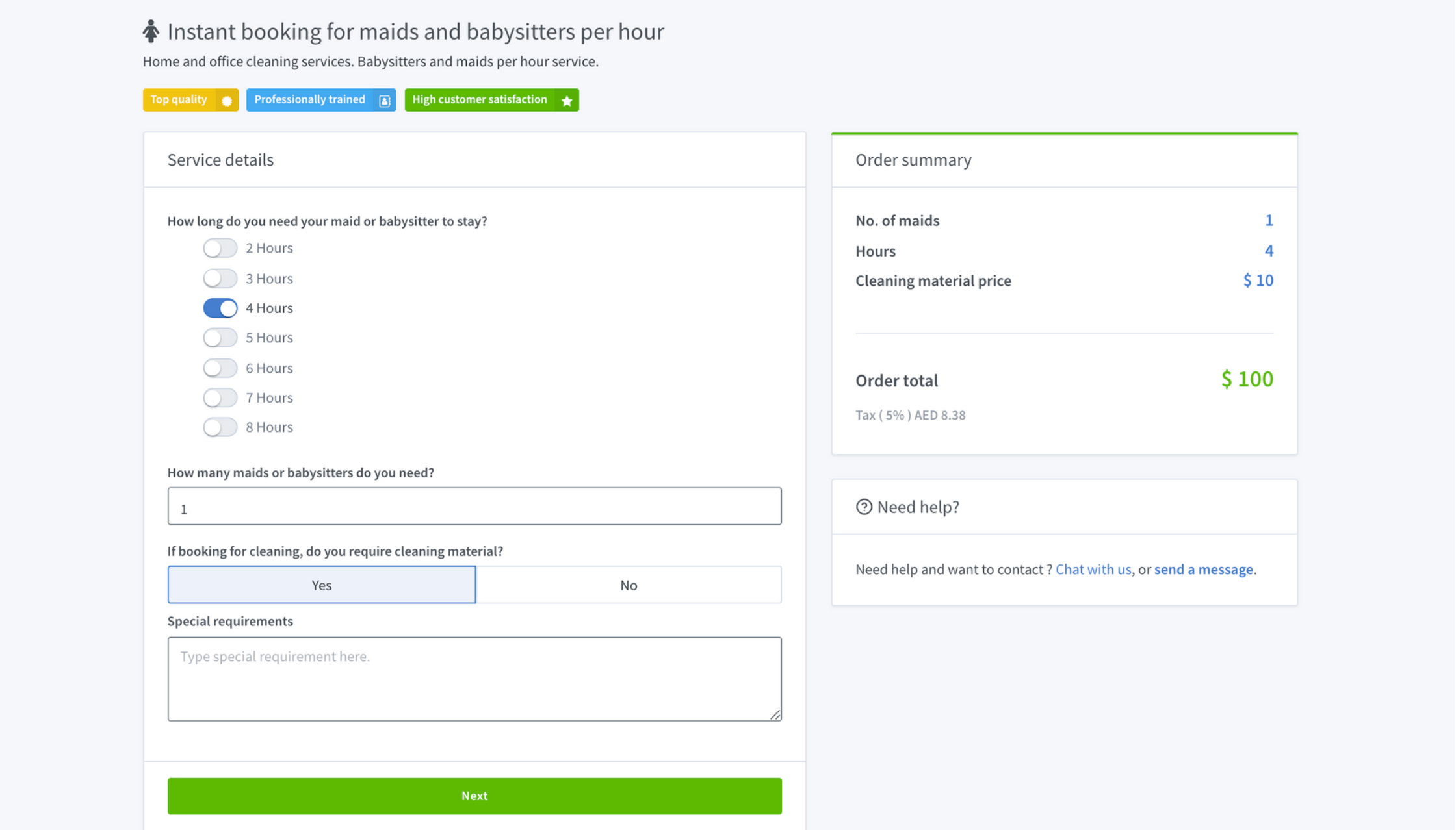 Booking Form