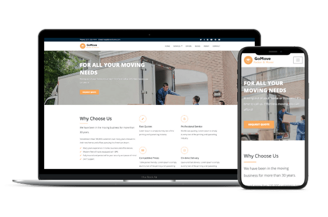 Moving Company Website Template